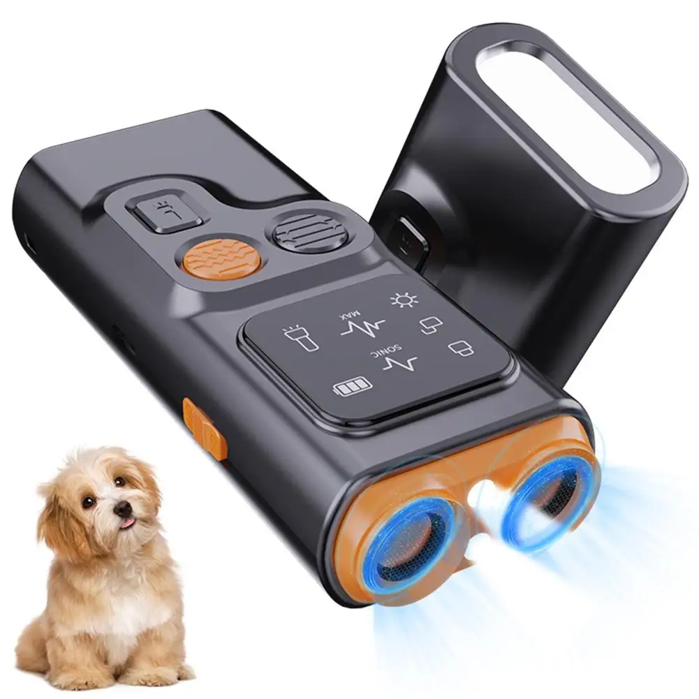 Dog Repeller Tools High-power Dog Anti Bark Deterrent With Dog Device In Control Bark Pet LED Trainer 1 3 Flashlight Handhe K9P0