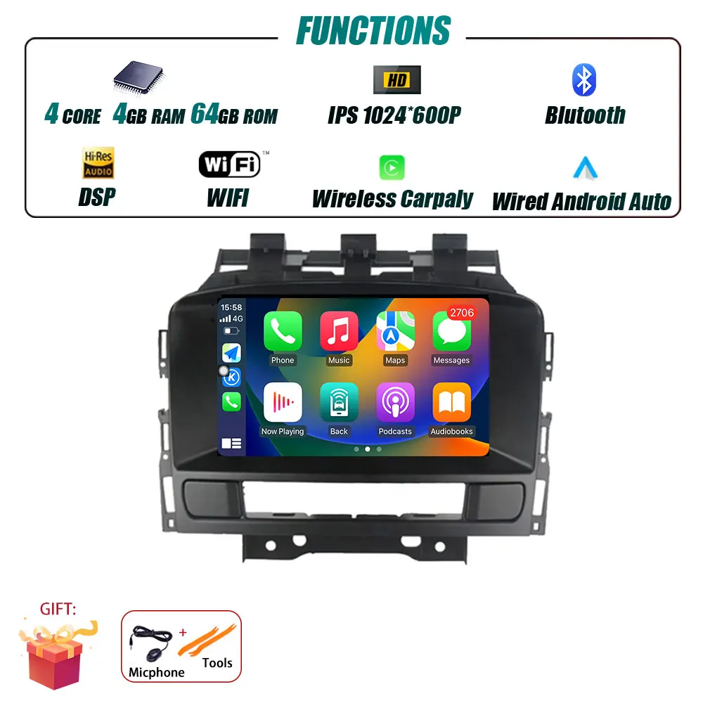 Voor Opel Astra J 2011-2014 Buick Excelle GT XT Radio Carplay Auto Multimedia Speler Intelligent Systeem Android Auto navigatie