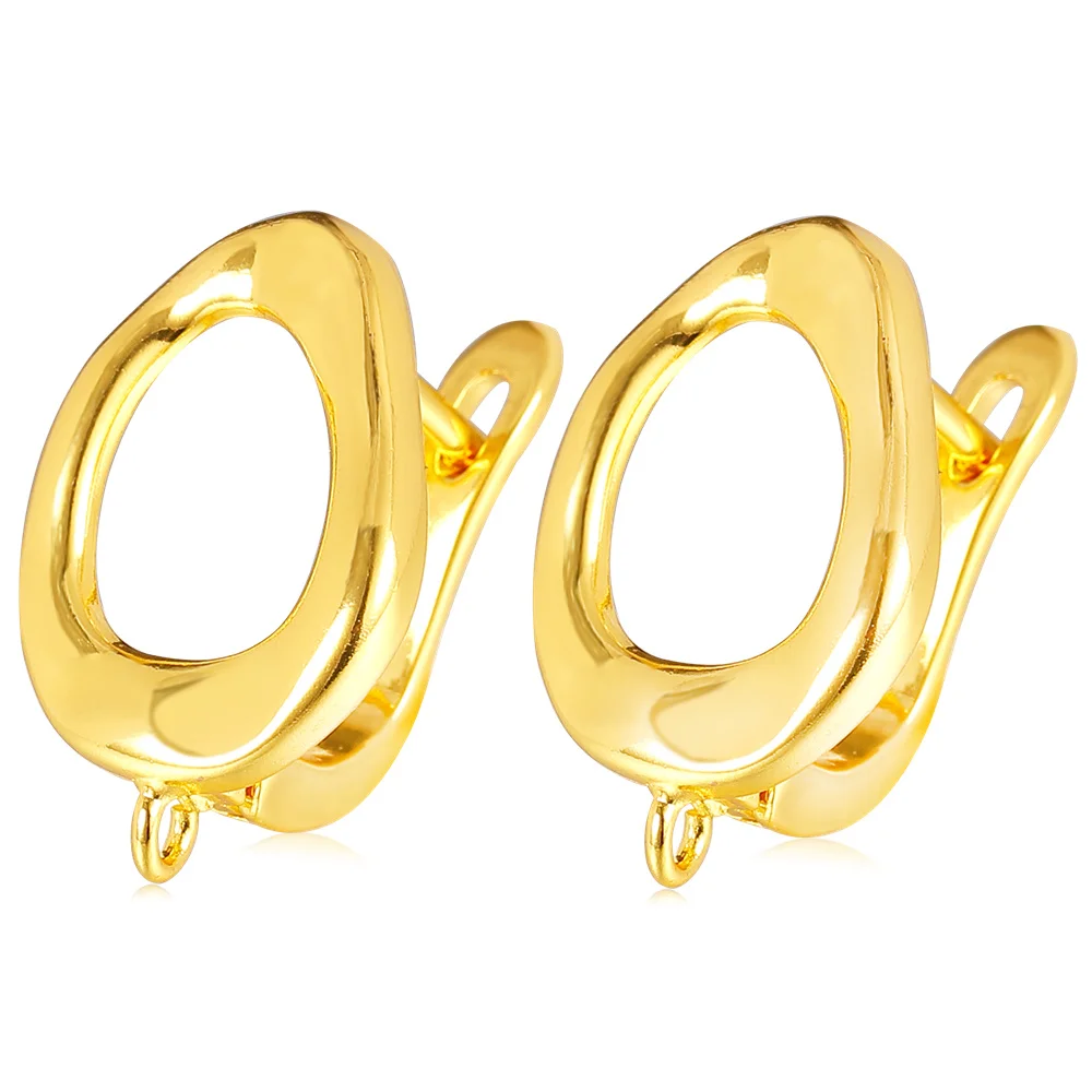 Juya-pendientes chapados en oro de 18K para mujer, accesorio creativo de alambre para la oreja, ganchos para pendientes Shvenzy, accesorios para hacer pendientes DIY, 4, 8 unidades por lote