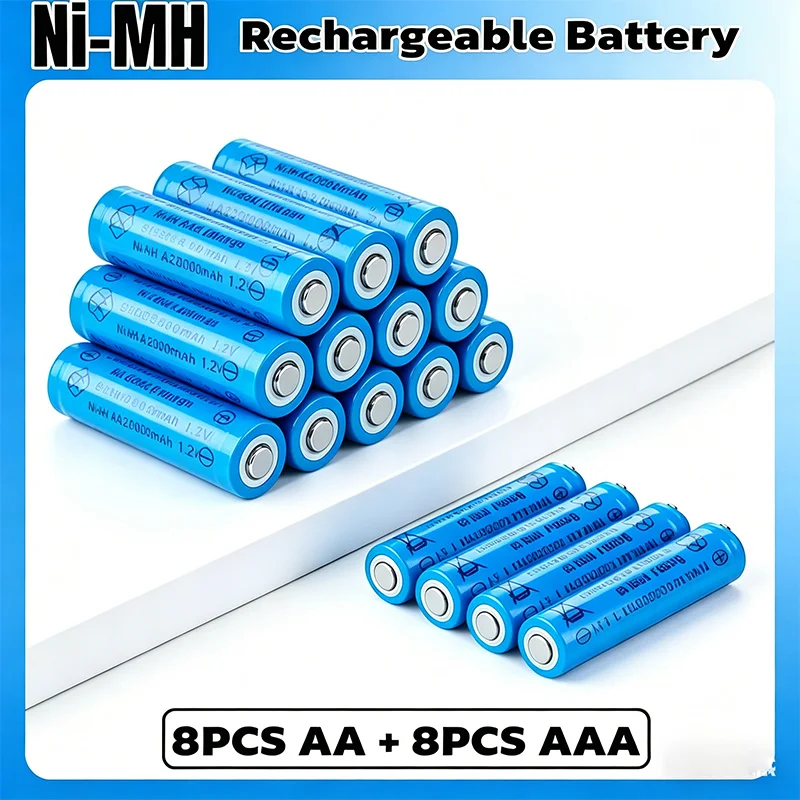 2000mAh AA/AAA Rechargeable Batteries Quick Charge for Digit