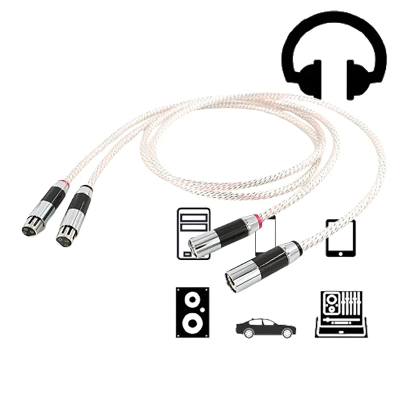 

Duo Nordost V2 8N OCC Кабель XLR с потайной головкой и клеммами из углеродного волокна (двойная монофиламентная, «папа-мама» ​