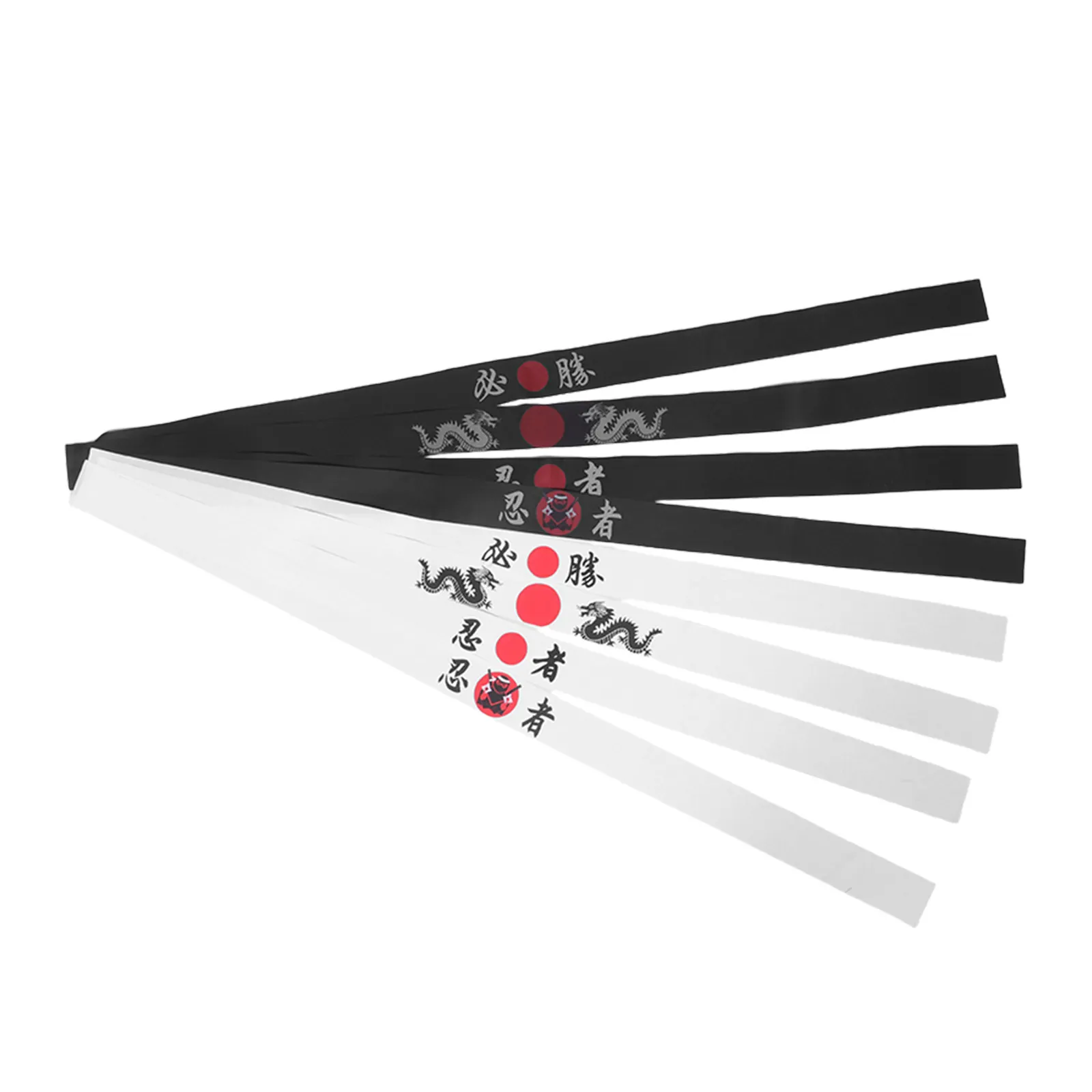 

8Pcs Ninja Headbands Soft Lightweight Japanese Design Karate Training Party Supplies Costume Accessory for Birthdays