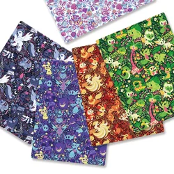 Pokemon Cartoon Fabric140*50cm Handmade Sewing Patchwork Quilting Baby Dress Home Sheet Printed Fabric Fabric Sewing Kids
