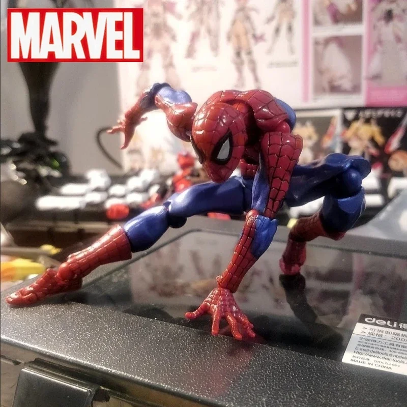 18cm Marvel Spiderman Action Figure Amazing Yamaguchi Revoltech Spider Man Figures Collectable Model Birthday Gift Toy