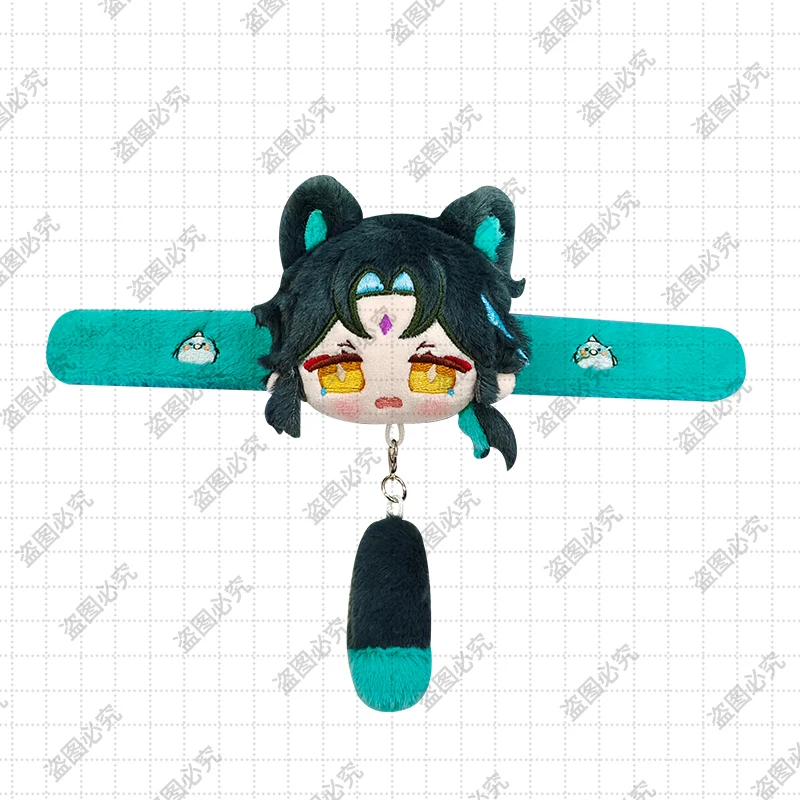 Anime Genshin Impact Xiao Cosplay Cute Plush Pendant Cotton Clap Ring Tap the bracelet  Props Dango Doll Gifts