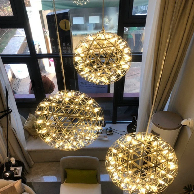 American Designer Artistic Style Iron Pendant Lights for Courtyard Outdoor Creative Book Reading Light Metallic Luster Fixtures