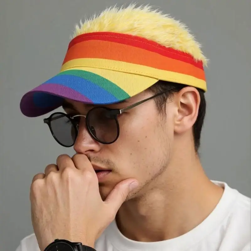 

Vibrant Rainbow Integrated Baseball Hat Comfortable Cotton Blend For Long Wear At Concerts And Celebrations