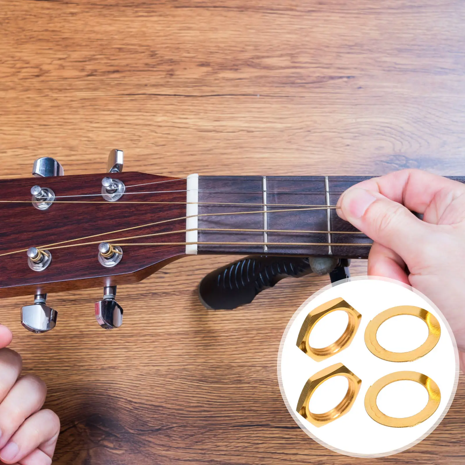 

10 шт. металлических прокладок для гитарных разъемов и шайб, сменные детали для входных/выходных гитарных разъемов, комплект гитарной фурнитуры