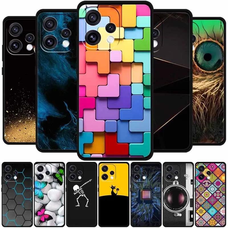 For Oppo Reno 15c Case Reno 15 PMD110 Cartoon Soft Silicone Protective Phone Cases on Reno15 Reno15c CPH2825 Luxury Bumper Coque