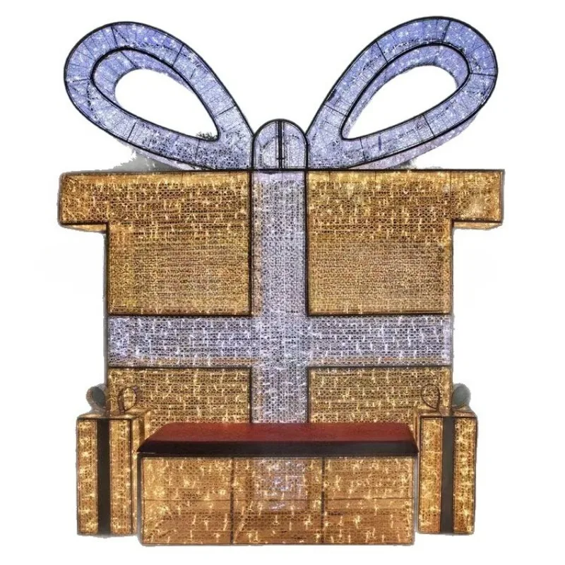 

2025 Large Christmas Lighting Styling Outdoor Lighting Shopping Mall Park Christmas Beauty Gift Box Styling