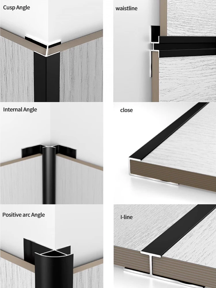 4MM aluminum profile, wine cabinet light groove line, wardrobe light groove, several types of groove light strip