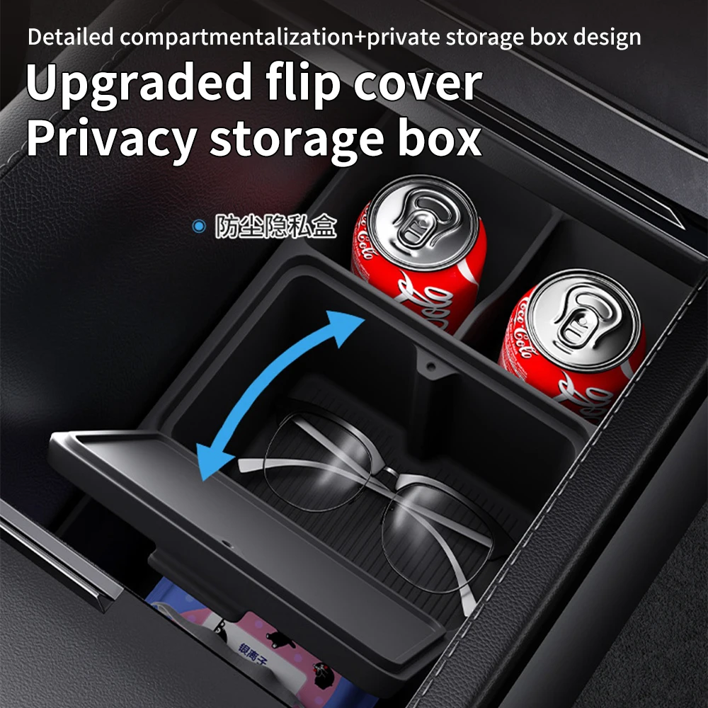 For Tesla Model Y Juniper Launch Model 3 Highland 2025 2026 Center Console Storage Armrest Box Silicone Pad Cover Accessories