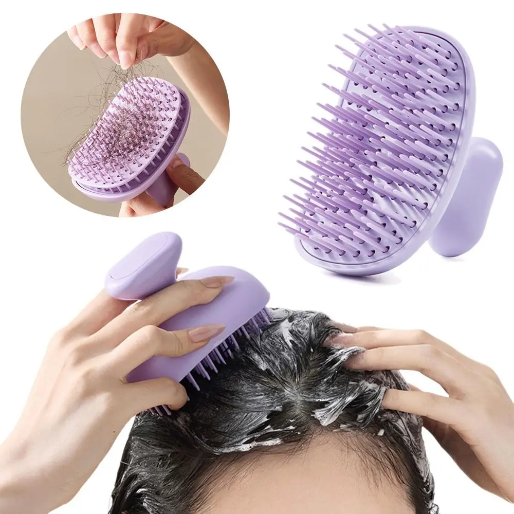 

Self Cleaning Silicone Shampoo Brush Soft Dandruff Removal Scalp Cleaning Scrubber Deep Cleaning Dry And Wet Hair