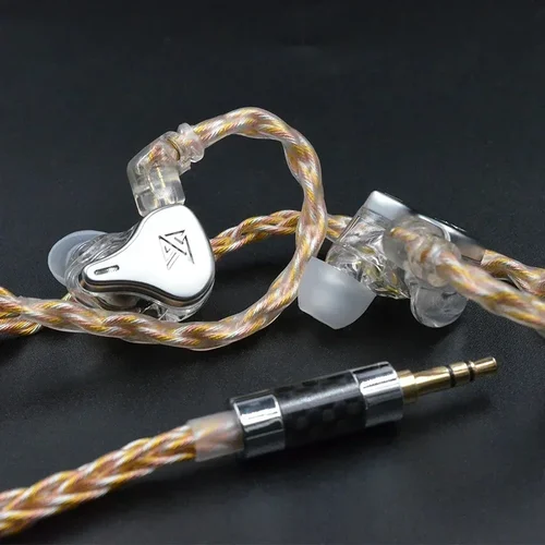 Imagen 2 del producto Cable de auriculares KZ de 8 núcleos, Cable de actualización mixto de cobre dorado, plateado, híbrido, 784 núcleos, 2 pines, enchufe de 3,5mm, auriculares para CASTOR EDX ZS10 PRO