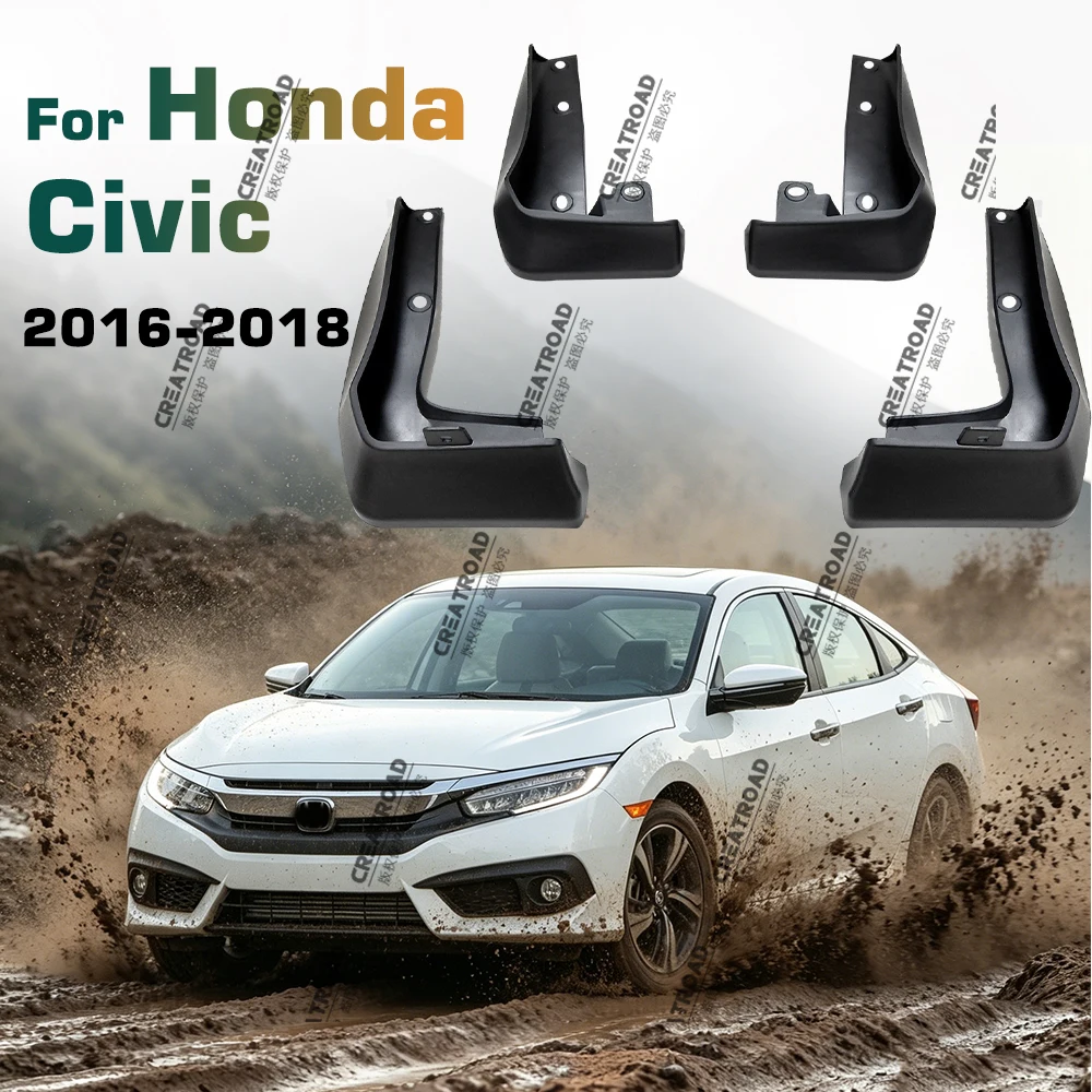 Vorne Hinten Schmutzfänger Für Honda/Civic Limousine 2016 2017 2018, Kotflügel Spritzschutz, Kotflügel, Schmutzfänger, Autozubehör