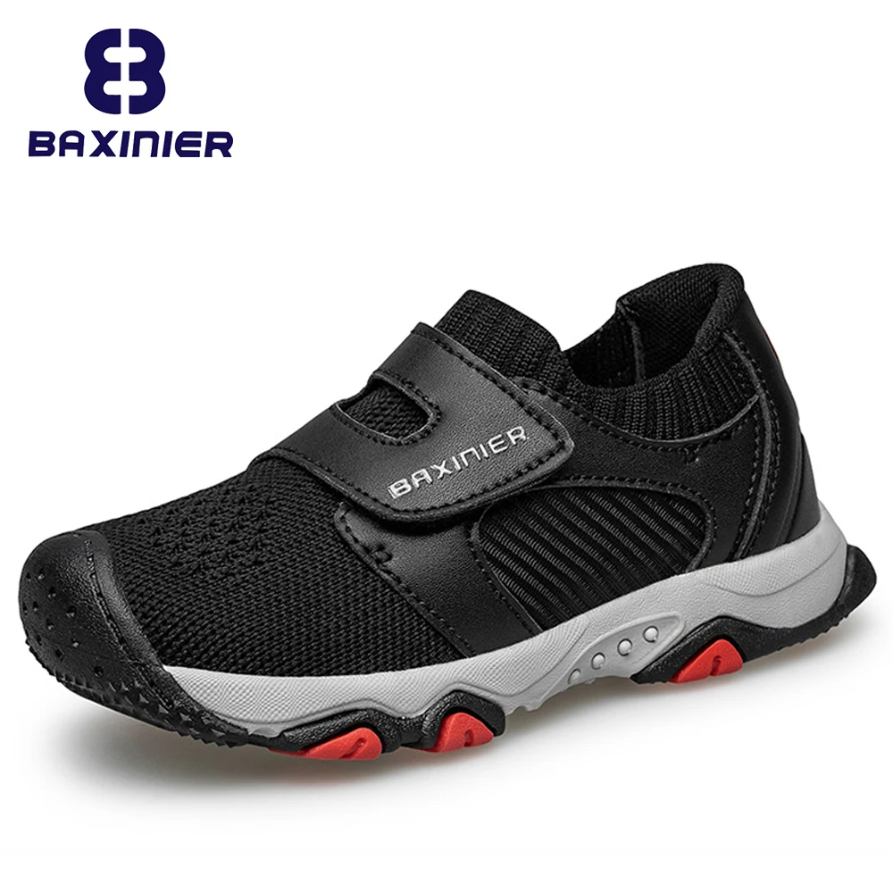 BAXINIER Kids Sneakers Outdoor Soft Rubber Sole Multi-Functional Shoes Lightweight Floor Sneaker Toddler Boys First Walkers