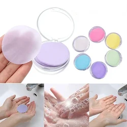 50Pcs/box Disposable Soap Paper Hand Washing Mini Portable Soap Tablets for Men Women Soap Sheet Outdoor Travel Supplies 6 Color