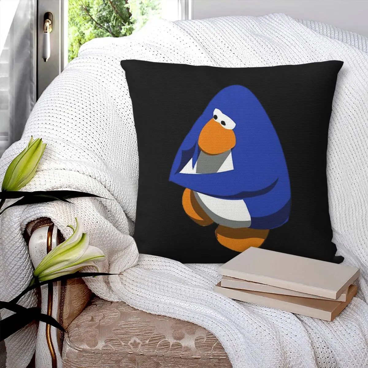 

Квадратная наволочка Club Penguin BOI, наволочка, полиэстеровая подушка, декор, удобная декоративная подушка для домашнего дивана