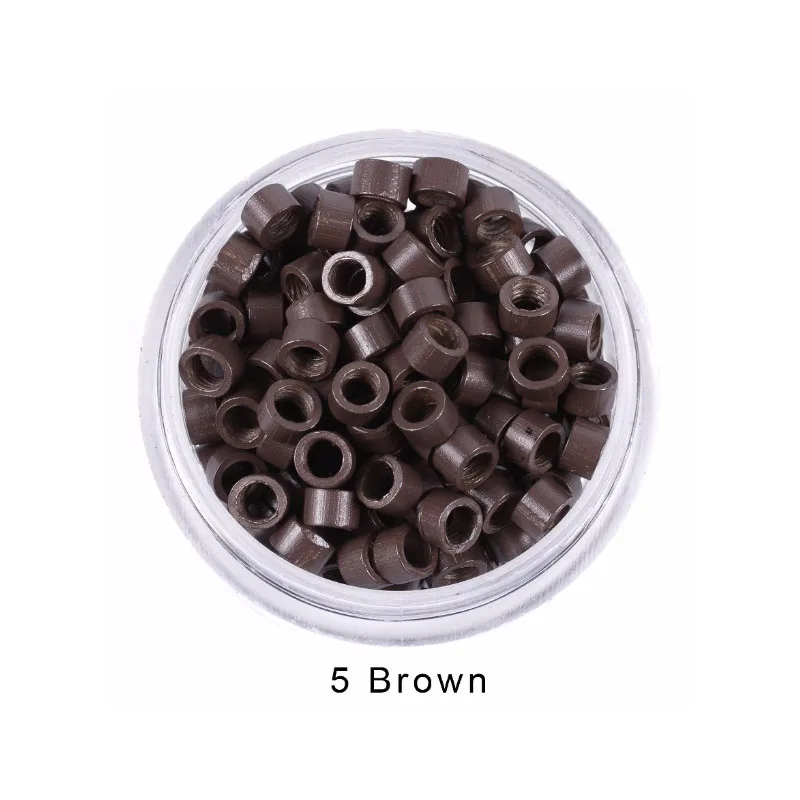 4.5*3.0mm Aluminium Tubes Micro Rings/Links/Beads with screw For Human Hair Extensions/feather tip hair 500pcs/lot