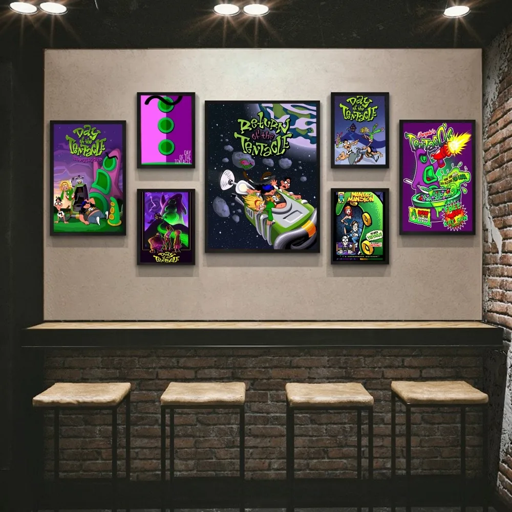 Day of the Tentacle Classic Vintage Posters Whitepaper Prints Posters Artwork Kawaii Room Decor