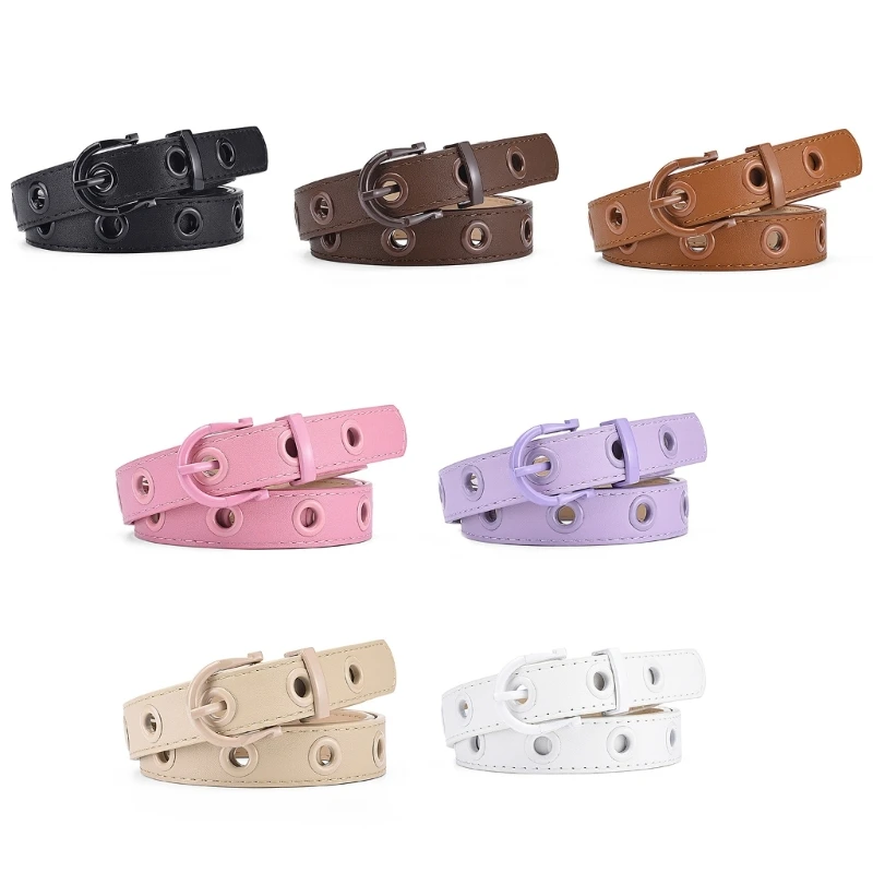 

Casual Pin Buckle PU Leathers Belt for Women Subculture Round Buckle Waist Belt Fashion Waistband for Teens Female Belt