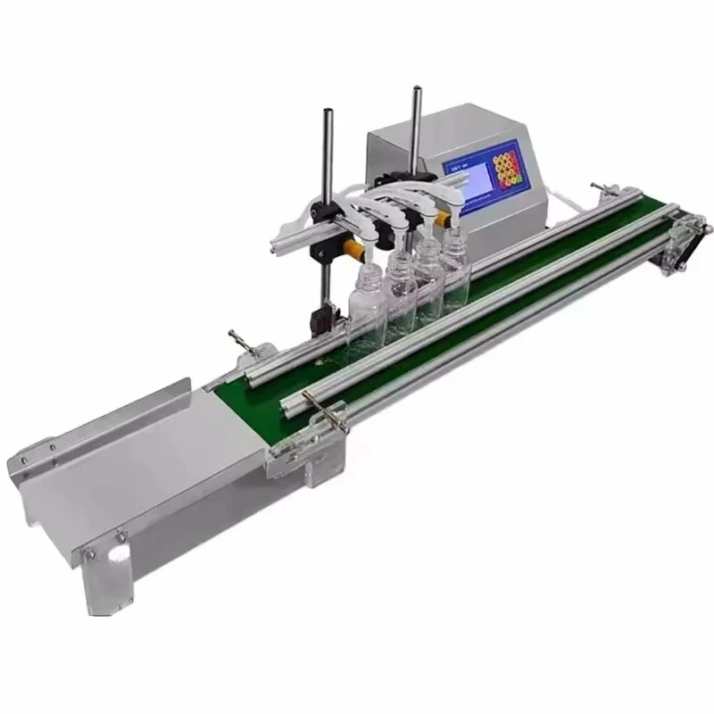 Automatic Multi Head Pipeline Conveyor Belt Filling Machine for Beverage Milk Packaging Equipment Industrial Food Grade