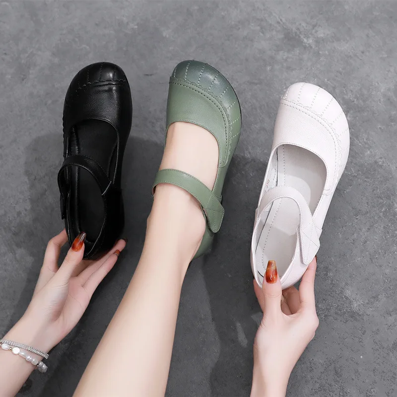 2023 New Spring Elegant Fashion Pumps Shoes Women Genuine Leather Shoes Large Size Shallow Mouth Trend Banquet High Heel Shoes