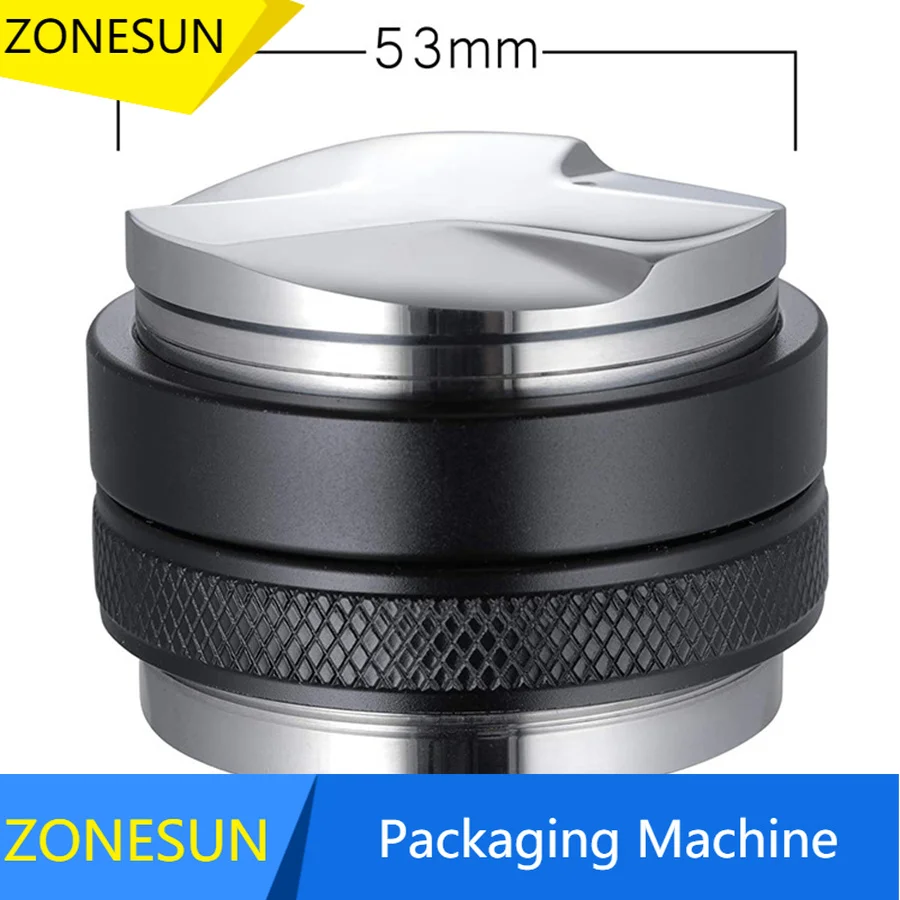 

58mm Double Coffee Tamper Stainless Steel Espresso Tamper Three Angled Slope And Flat Base Adjustable Powder Hammer