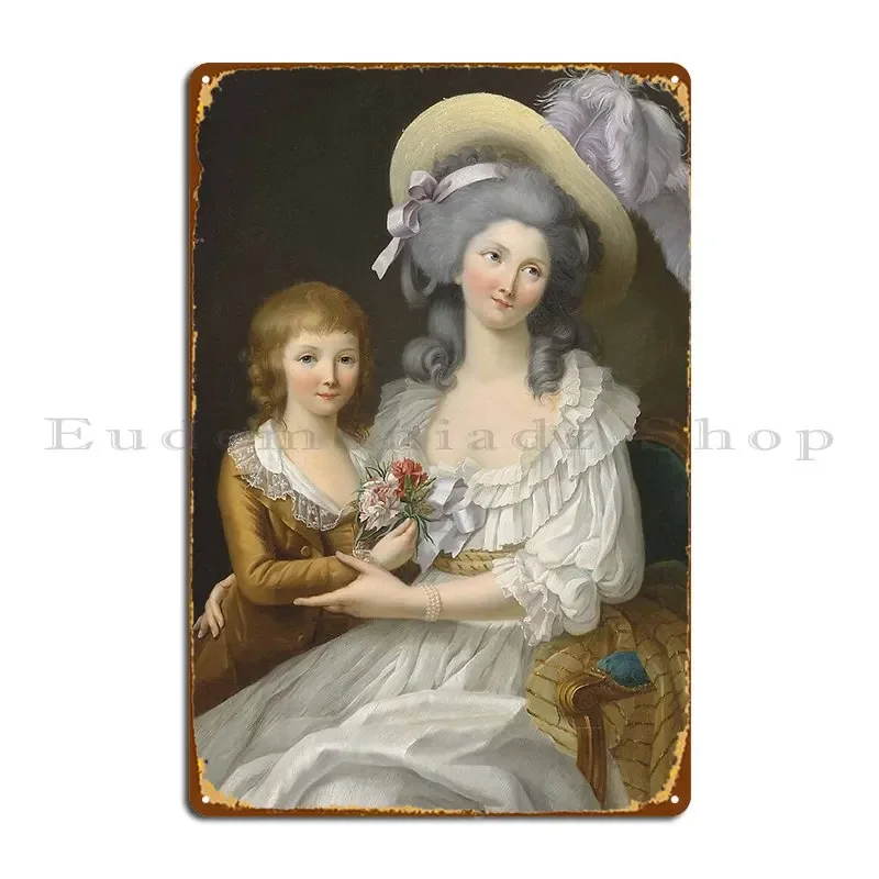 ماري وأخله لويس Xvii ورشة عمل القرن الثامن عشر لماري فيكتوري ليموني لوحة معدنية ملصق سينما تين تسجيل ملصق