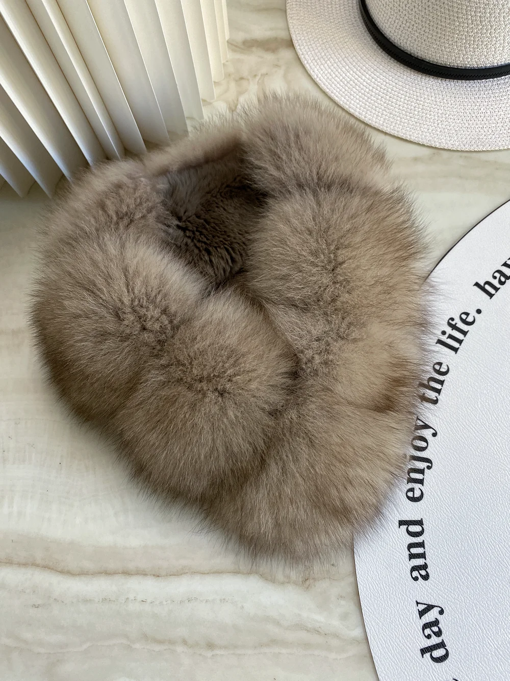 V-shaped slimming, Fox fur and rex rabbit  Fur scarf double-sided whole fur fur scarf for winter warmth, fur collar for women