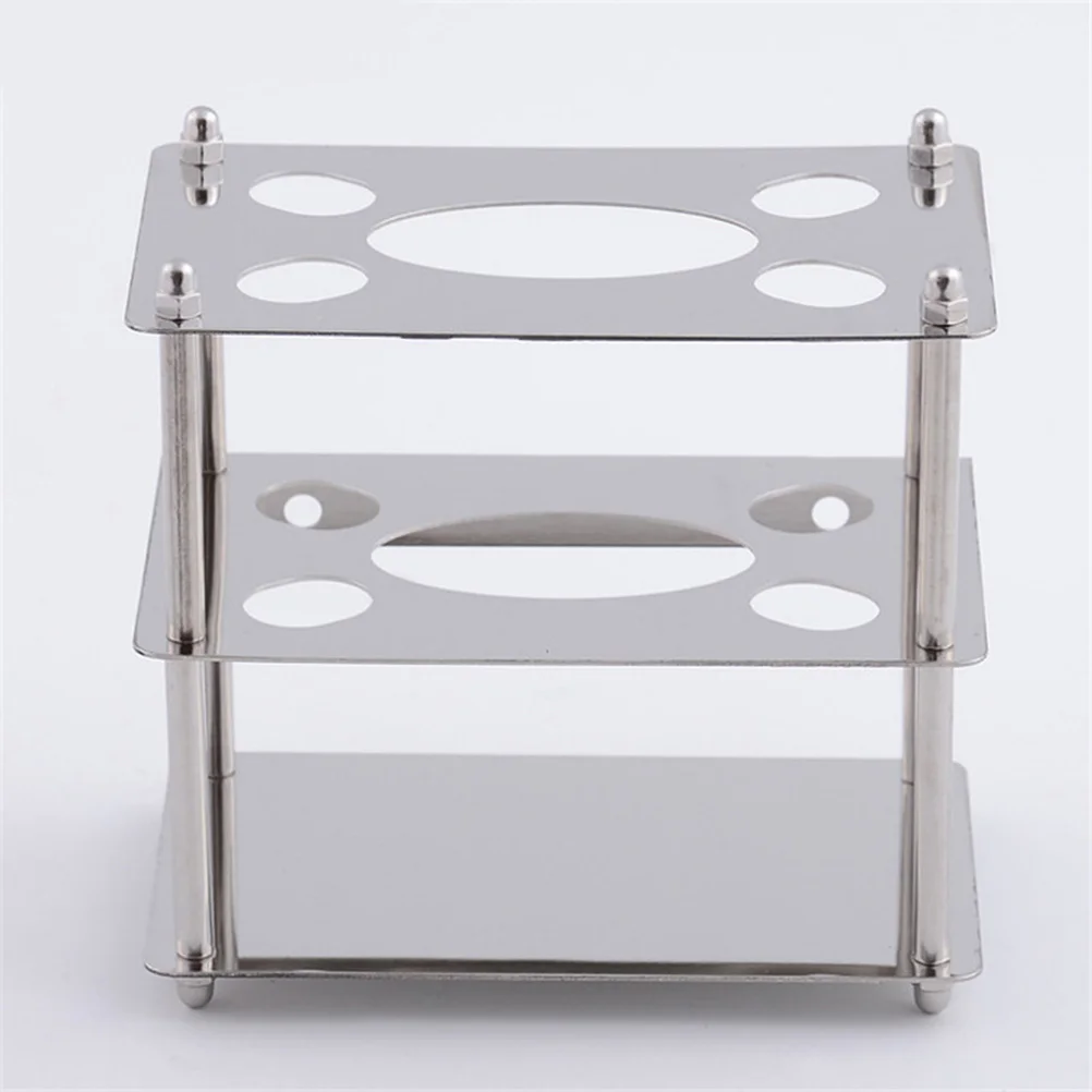 

Stainless Steel Toothbrush Holder Toothpaste Rack Lightweight Bathroom Storage Organizer for Home Hotel Countertop Use
