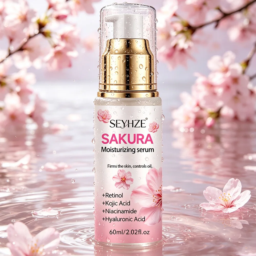 SEYHZE Sakura Hydrating Essence Liquid Skin Care Niacinamide Collagen Ceramides Aloe + Echium Brightening & Firming Suitable for