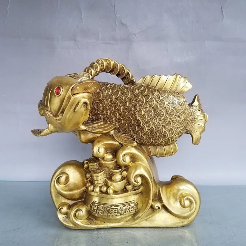 

Guyunzhai Living Room Wine Cabinet Decoration Housewarming New Home Opening Gift Dragon Fish Brass