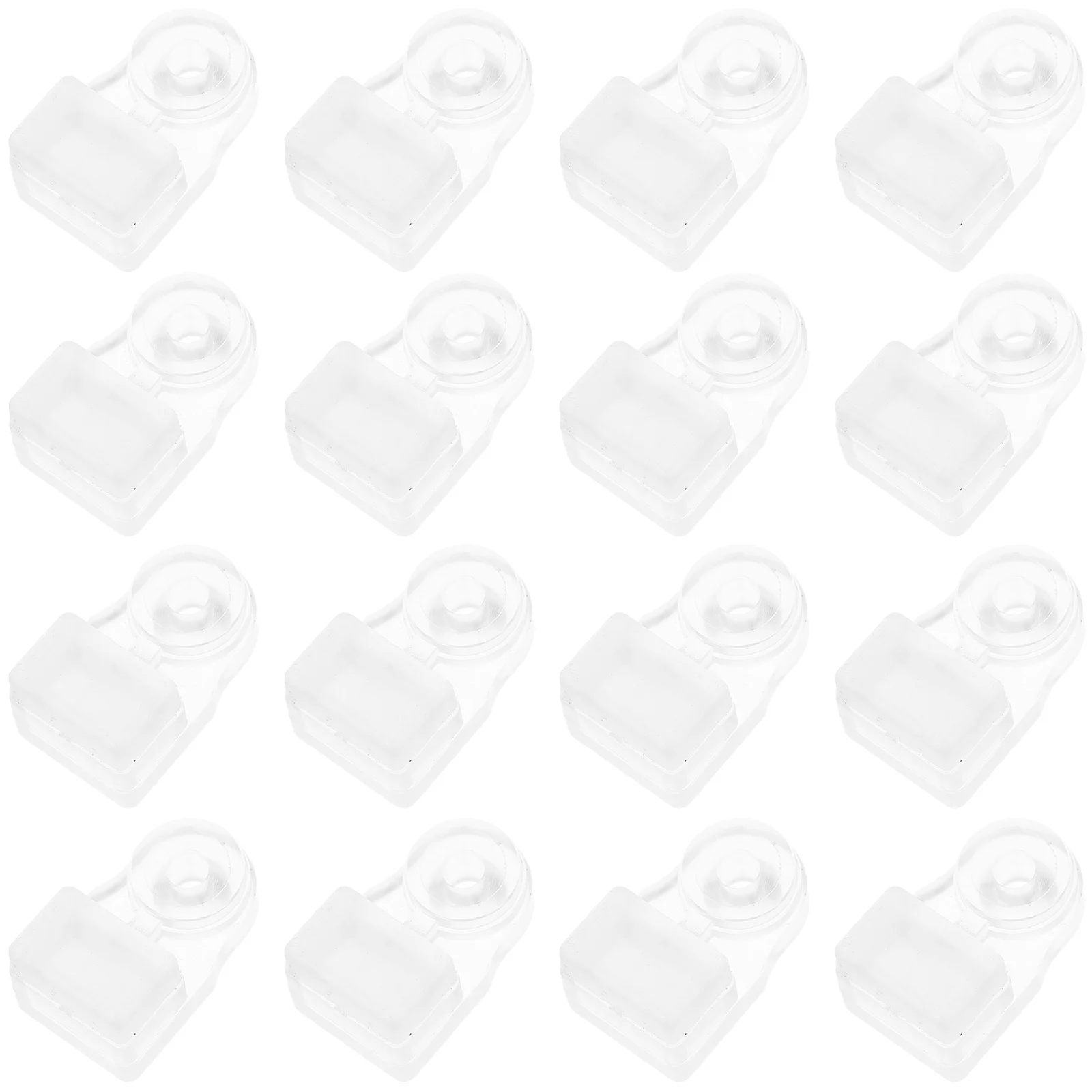 

20pcs Wardrobe Fixing Clips For Glass Doors Transparent Hardware Brackets Support Clamp Connector For Mirror Cabinet Door Indoor