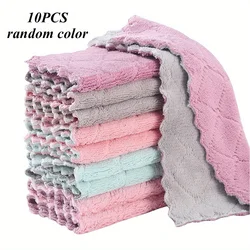 10 kitchen towels and cloths, small dishwashing towels in various colors