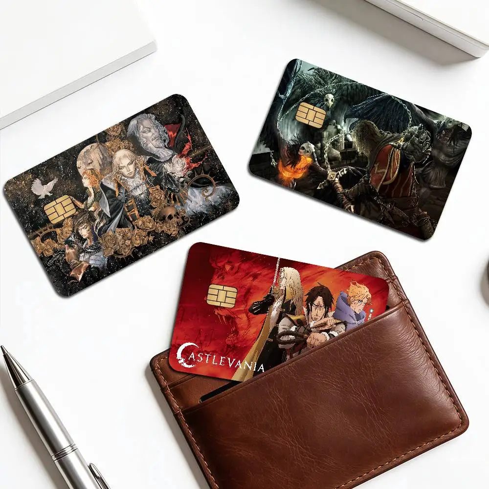 Castlevania Cartoon Credit Card Skin Stickers for VISA Bank Card Transportation Card Waterproof Sticker Anti-scratch Women Gift