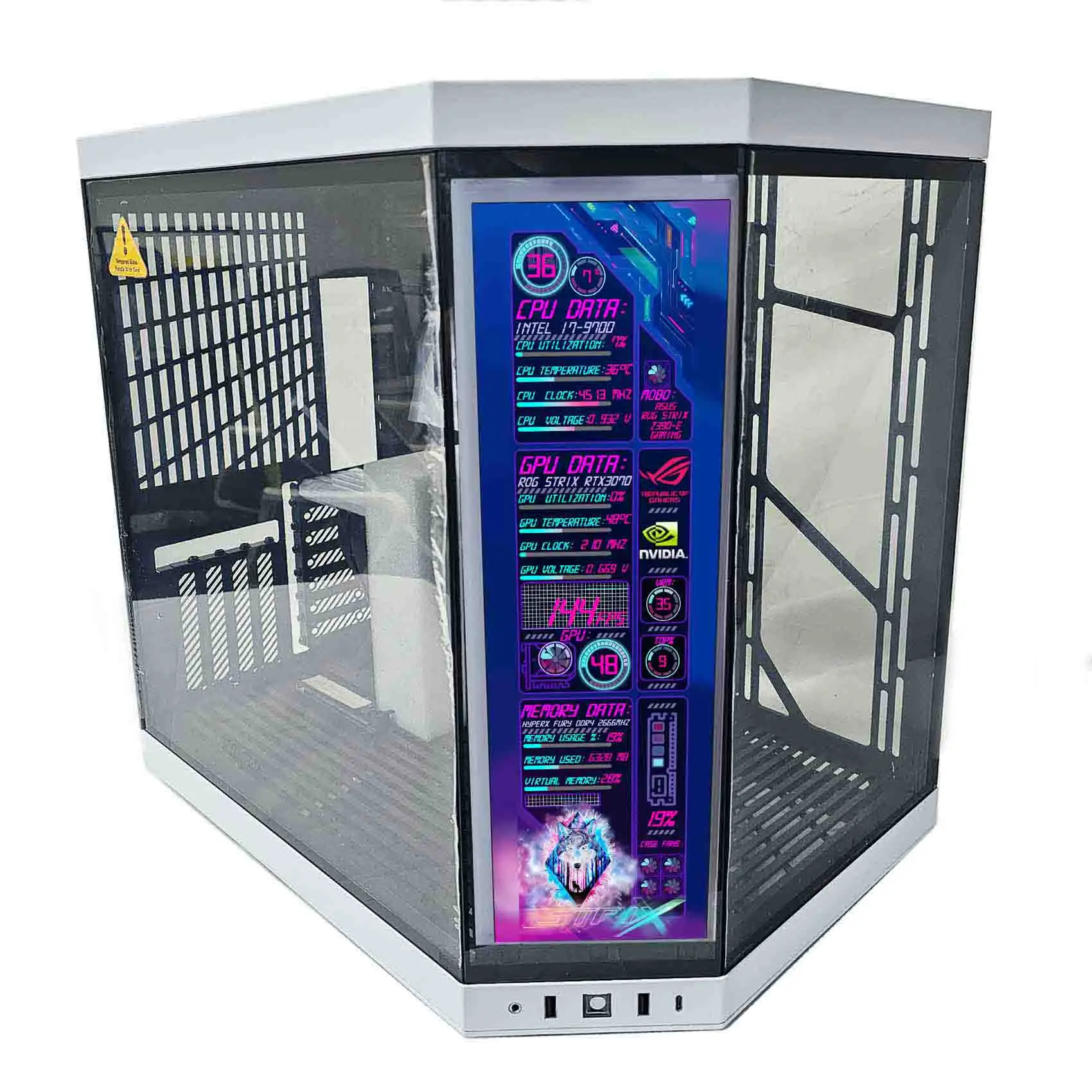 14.5 "2K Y70 PC Case CPU GPU เกมคอมพิวเตอร์ Touch IPS mini HD USB C LCD Monitor