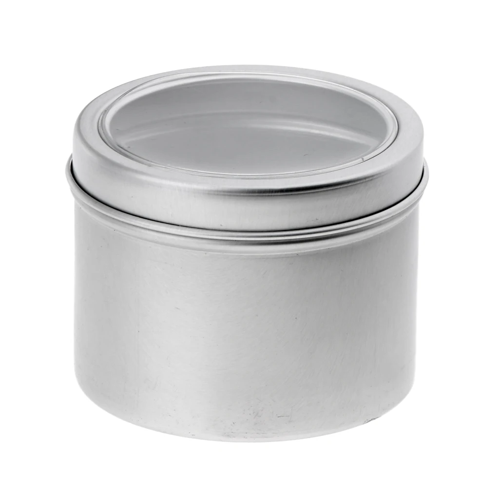 Bote de bálsamo labial redondo de aluminio, latas de Metal, tapa ajustada para almacenamiento de manualidades, 00g