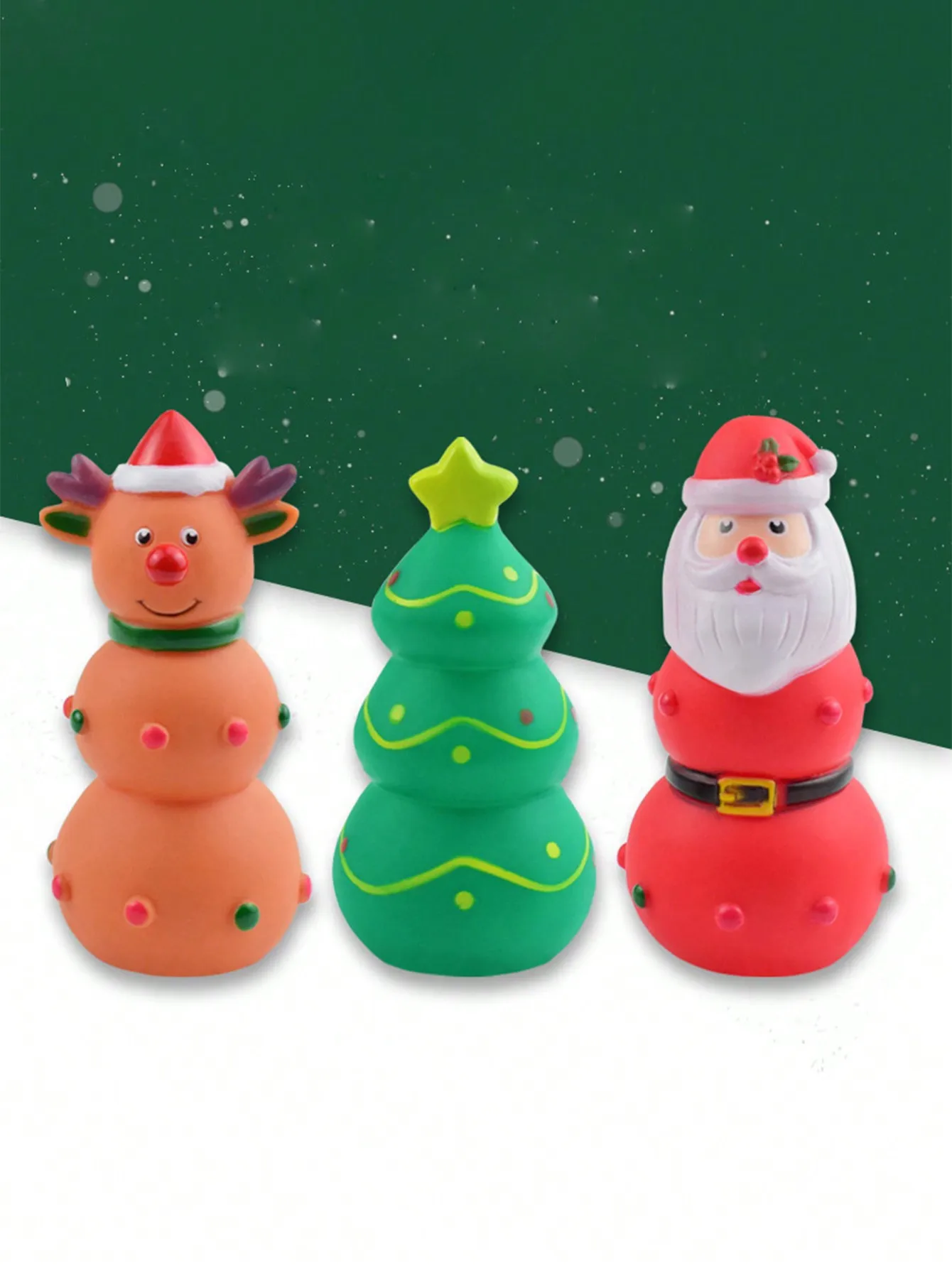 Langlebiges Kauspielzeug für Hunde im Weihnachtsdesign, robustes, quietschendes Hundespielzeug zum Mahlen der Zähne