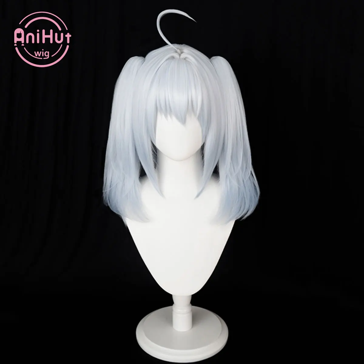 【Anihut】 Setsuna jasnoniebieskie 36cm bukiety peruka do Cosplay Anime Redo uzdrowiciela odporne na ciepło syntetyczne włosy Setsuna Cosplay