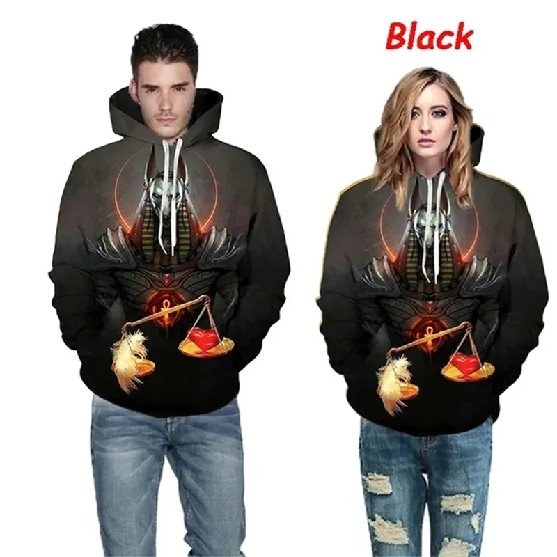 Egyptian Dead God Egyptian Symbol Pharaoh Anubis Costumn Hoodie Men Women 3D Print Hoodies Egypt Clothing Sweatshirts 2024 New