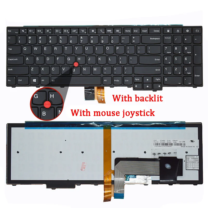 New Laptop Rreplacement Keyboard Compatible for Lenovo Thinkpad IBM E531 E540 L540 W540 T540P W541 T550 W550 T560 T540 P50S L570