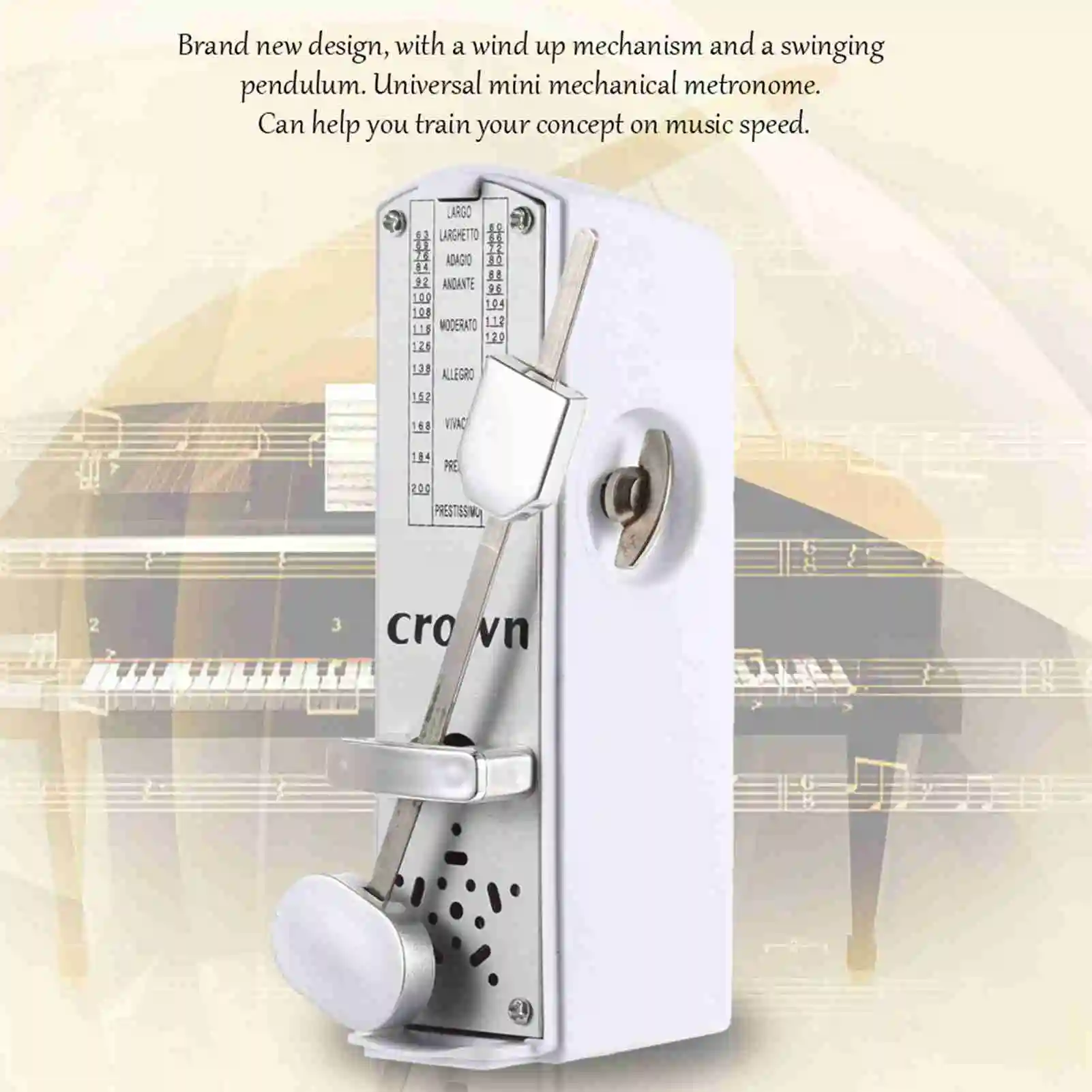 

Portable Mechanical Metronome Universal Metronome 11cm Height For Piano Guitar Violin Ukulele Chinese Zither Music Instrument