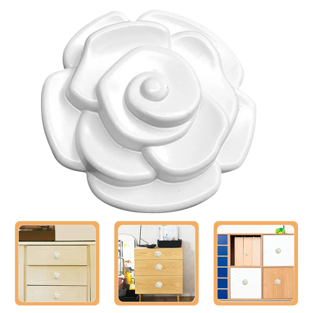 

4Pcs Rose Shaped Zinc Alloy Cabinet Knobs Modern Decorative Drawer Pulls for Dressers Furniture Door Knobs Cabinet Knob
