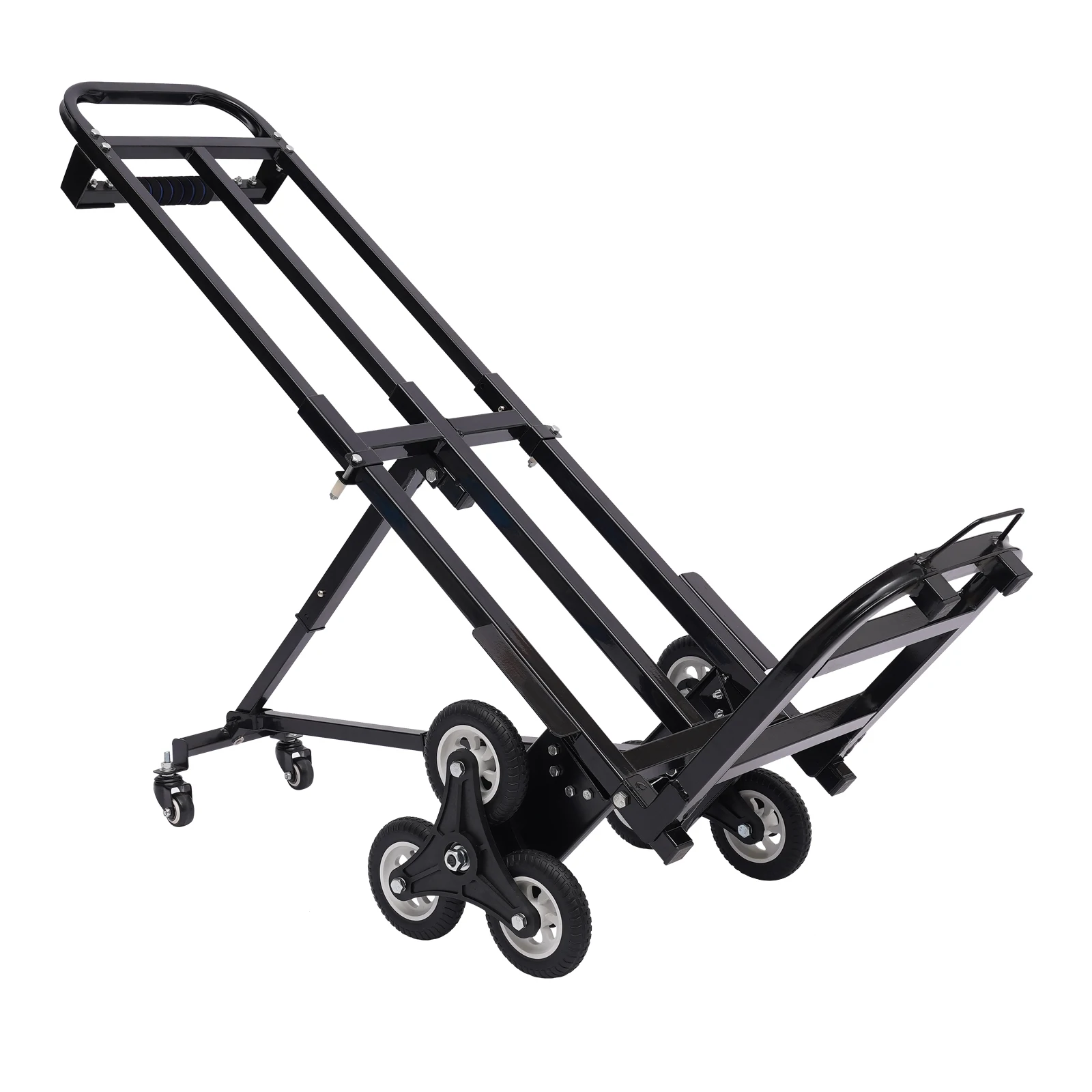 

460Lb Capacity All Terrain Stair Dolly Heavy Duty with Telescoping Handle and 6+2 Wheels for Warehouses Airports Shoppingmalls
