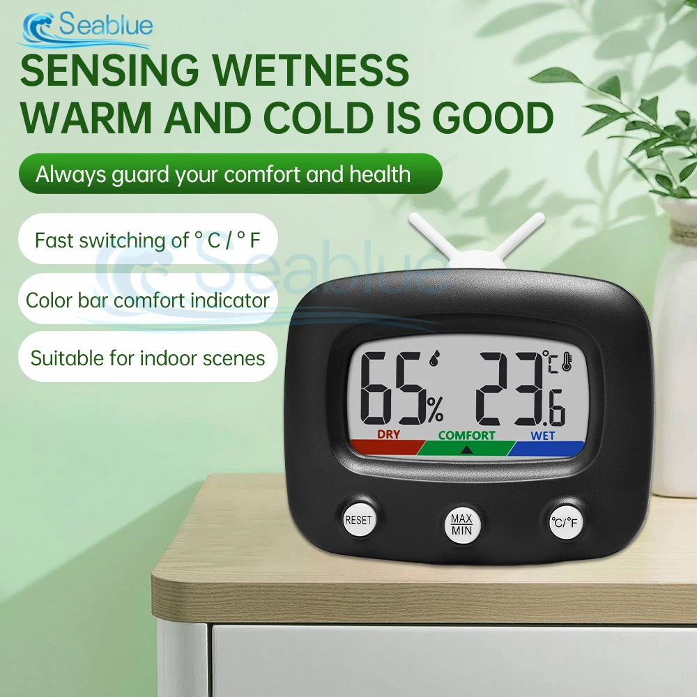 Home LCD Digital Thermometer Hygrometer Indoor Room Electronic Temperature Humidity Meter Sensor Gauge Weather Station