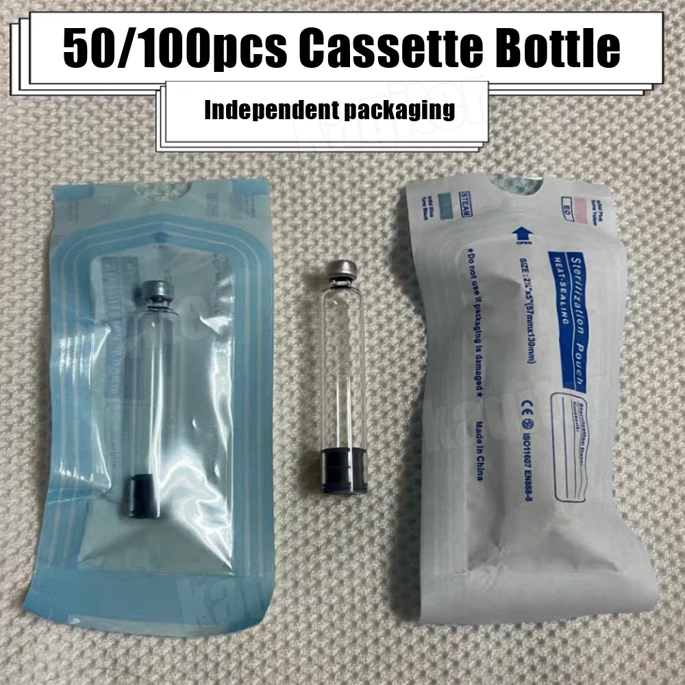 50/100pcs Cassette Bottle Magic Pen Disposable Sterile Cartridge Bottle Catheter 3ml Sleeve Independent Packaging Sterilization