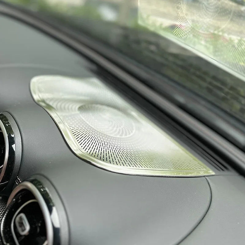 Dashboard Speaker Cover Grille Stainless Steel Decoration Trim For Mercedes Benz GLC X254 2023 Interior Car Accessories Sticker