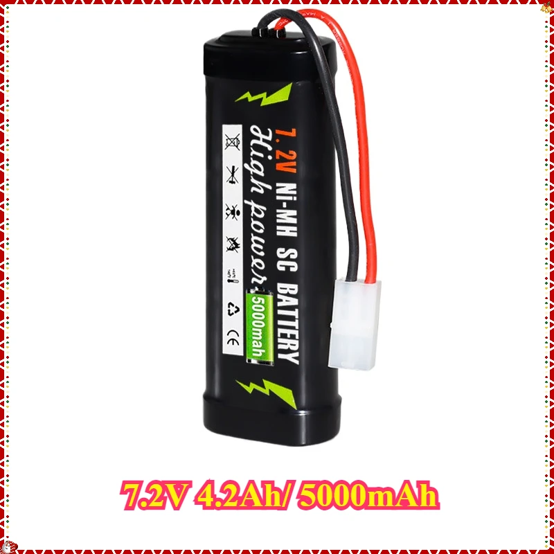 Melasta Battery 7.2V 4.2Ah/ 5000mAh NiMH Replacement RC with Tamiya Discharge Connector for RC Toys Racing Cars Boats Aircrafts