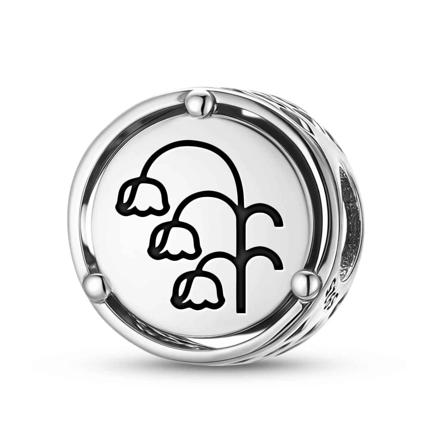 Flowers Lily of the Valley 925 Sterling Silver Symbol Charm Fit Original Bracelet Diy Jewelry Accessories Family Bead